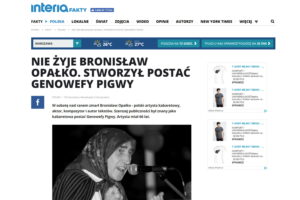 Nie żyje Bronisław Opałko. Polskie media o śmierci „Genowefy Pigwy” / Internet / Interia Fakty