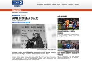 Nie żyje Bronisław Opałko. Polskie media o śmierci „Genowefy Pigwy” / Internet / TVP3 Kielce