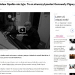 Nie żyje Bronisław Opałko. Polskie media o śmierci „Genowefy Pigwy” / Internet / Gazeta Wyborcza
