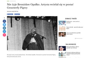 Nie żyje Bronisław Opałko. Polskie media o śmierci „Genowefy Pigwy” / Internet / Chillizet