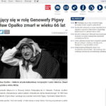 Nie żyje Bronisław Opałko. Polskie media o śmierci „Genowefy Pigwy” / Internet / Telewizja Republika