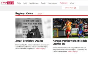 Nie żyje Bronisław Opałko. Polskie media o śmierci „Genowefy Pigwy” / Internet / TVP INFO