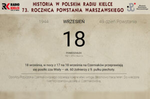 Powstanie Warszawskie. Kartka z powstańczego kalendarza - 18 września 1944 / Muzeum Powstania Warszawskiego