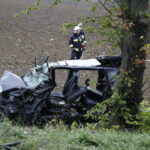 Wypadek w Brzegach / Jarosław Kubalski / Radio Kielce