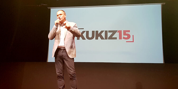 Ogólnopolska konwencja Kukiz’15. Na zdjęciu Paweł Kukiz / Kukiz’15