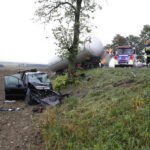 Wypadek w Brzegach / Jarosław Kubalski / Radio Kielce