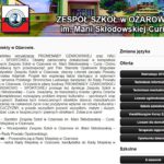 Screen ze strony Zespołu Szkół im. Marii Skłodowskiej-Curie w Ożarowie / screen ze strony internetowej szkoły