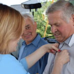 Obchody jubileuszu 60-lecia GKS Rudki. Wręczenie odznaczeń zasłużonym działaczom GKS Rudki. Z lewej: Anna Krupka - poseł PiS / Agata Sałata