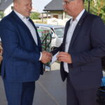 Obchody jubileuszu 60-lecia GKS Rudki. Z lewej: Grzegorz Nowaczek - wiceprezes RUSHH Kielce i Grzegorz Gąsior - prezes GKS Rudki / Agata Sałata