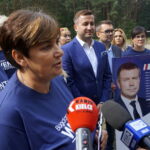 Bogdan Wenta, eurodeputowany Platformy Obywatelskiej, a także kandydat na prezydenta Kielc zaprezentował kolejny punkt swojego programu wyborczego. Na pierwszym planie: Danuta Papaj / Michał Kita / Radio Kielce