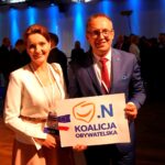 Warszawa. Konwencja wyborcza Koalicji Obywatelskiej. Na zdjęciu: poseł Marzena Okła-Drewnowicz i Krzysztof Sławiński - PO / Michał Kita / Radio Kielce