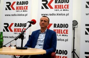 Studio Polityczne. Na zdjęciu: Dawid Kędziora - PSL / Karol Żak / Radio Kielce