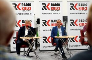 Studio Polityczne. Na zdjęciu: senator Jarosław Rusiecki - PiS i Dawid Kędziora - PSL / Karol Żak / Radio Kielce