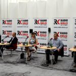 Studio Polityczne. Na zdjęciu (od lewej): Andrzej Pruś - PiS, Sławomir Gierada - PO, Magdalena Fogiel-Litwinek - Kukiz'15, Marek Szczepanik - PSL i Marek Kowalski - Nowoczesna / Karol Żak / Radio Kielce