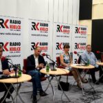 Studio Polityczne. Na zdjęciu (od lewej): Andrzej Pruś - PiS, Sławomir Gierada - PO, Magdalena Fogiel-Litwinek - Kukiz'15, Marek Szczepanik - PSL i Marek Kowalski - Nowoczesna / Karol Żak / Radio Kielce