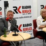 Studio Polityczne. Na zdjęciu: Marcin Kornaga – PSL, Jadwiga Szewczyk – Kukiz’15 / Karol Żak / Radio Kielce