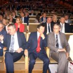 Kielce. 50-lecie Wojewódzkiego Szpitala Zespolonego. Na zdjęciu (od lewej): Henryk Długosz, prezydent Kielc Wojciech Lubawski, Jan Gierada - wieloletni dyrektor szpitala wojewódzkiego, marszałek Adam Jarubas i wojewoda Agata Wojtyszek / Iwona Murawska / Radio Kielce