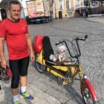 Rowerowy Rajd „Solidarności”. Zbigniew Pawlik z suczką Miką / Grażyna Szlęzak-Wójcik / Radio Kielce