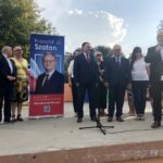 Krzysztof Szatan, kandydat PiS na burmistrza Sandomierza zainaugurował kampanię wyborczą / Grażyna Szlęzak-Wójcik / Radio Kielce