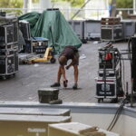 06.09.2018 Kielce. Amfiteatr na Kadzielni. Przygotowania do Festiwalu Muzyki Tanecznej / Jarosław Kubalski / Radio Kielce