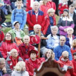 22.09.2018 Święty Krzyż. Świętokrzyski Rajd Pielgrzymkowy zakończył się mszą świętą na błoniach przed klasztorem / Jarosław Kubalski / Radio Kielce