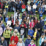 22.09.2018 Święty Krzyż. Świętokrzyski Rajd Pielgrzymkowy zakończył się mszą świętą na błoniach przed klasztorem / Jarosław Kubalski / Radio Kielce