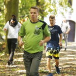 26.09.2018 Kielce. Bieg niepełnosprawnych Wzgórzem Karczówka ku czci świętego Jana Pawła II i 100 lecia odzyskania niepodległości  / Jarosław Kubalski / Radio Kielce