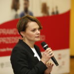 26.09.2018 Kielce. Konferencja dotycząca założeń przyjętych w Konstytucji Biznesu z udziałem minister przedsiębiorczości Jadwigi Emilewicz. Minister Jadwiga Emilewicz / Jarosław Kubalski / Radio Kielce