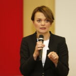 26.09.2018 Kielce. Konferencja dotycząca założeń przyjętych w Konstytucji Biznesu z udziałem minister przedsiębiorczości Jadwigi Emilewicz. Minister Jadwiga Emilewicz / Jarosław Kubalski / Radio Kielce