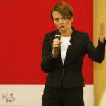 26.09.2018 Kielce. Konferencja dotycząca założeń przyjętych w Konstytucji Biznesu z udziałem minister przedsiębiorczości Jadwigi Emilewicz. Minister Jadwiga Emilewicz / Jarosław Kubalski / Radio Kielce