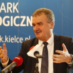 26.09.2018 Kielce. KTP. Konferencja prasowa z udziałem minister przedsiębiorczości Jadwigi Emilewicz. Prezydent Kielc Wojciech Lubawski / Jarosław Kubalski / Radio Kielce