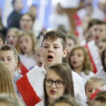 27.09.2018 Kielce. SP nr 31. Dzieci śpiewają hymn w ogólnopolskim konkursie Do Hymnu / Jarosław Kubalski / Radio Kielce