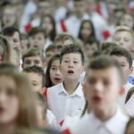 27.09.2018 Kielce. SP nr 31. Dzieci śpiewają hymn w ogólnopolskim konkursie Do Hymnu / Jarosław Kubalski / Radio Kielce