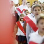27.09.2018 Kielce. SP nr 31. Dzieci śpiewają hymn w ogólnopolskim konkursie Do Hymnu / Jarosław Kubalski / Radio Kielce