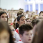 27.09.2018 Kielce. SP nr 31. Dzieci śpiewają hymn w ogólnopolskim konkursie Do Hymnu / Jarosław Kubalski / Radio Kielce