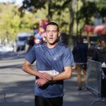 28.09.2018 Kielce. Akcja Kielce Biegają. Bieg open na 4300 m. II miejsce: Dawid Kubiec / Jarosław Kubalski / Radio Kielce