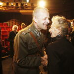 30.09.2018 Kielce. Mała Scena KCK. Premiera filmu „Kielecka Brygada Piechoty”. Prezes Stowarzyszenia Rekonstrukcji Historycznej „Jodła” Dionizy Krawczyński / Jarosław Kubalski / Radio Kielce