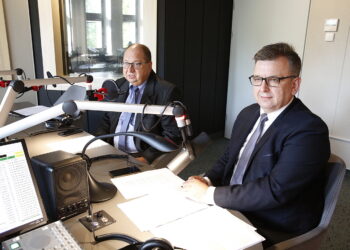 06.09.2018 Radio Kielce. Punkty Widzenia. Ryszard Mańko, dyrektor ZSP nr 1 i Tomasz Pleban, świętokrzyski wicekurator oświaty / Jarosław Kubalski / Radio Kielce
