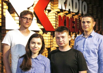 19.09.2018 Radio Kielce. Pokolenie M. Mateusz Kaczmarczyk, Małgorzata Łaganowska, Kamil Jankowski i Marcin Różyc / Jarosław Kubalski / Radio Kielce