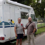 Henryk Lukoszek przyjechał na turniej, aby obejrzeć swojego syna w reprezentacji Polski / Krzysztof Bujnowicz / Radio Kielce