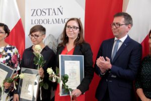 Rzeszów. Wręczenie nagród "Lodołamacze 2018". Na zdjęciu (druga od prawej): Iwona Murawska / Krzysztof Bujnowicz / Radio Kielce