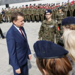 Rozpoczęcie XXVI Międzynarodowego Salonu Przemysłu Obronnego. Uroczysta Inauguracja Roku Szkolnego Klas Mundurowych.  Na zdjęciu: Mariusz Błaszczak - Minister Obrony Narodowej / Marzena Mąkosa / Radio Kielce