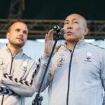 Prezentacja zespołu PGE Vive. Na zdjęciu (od lewej): Uros Zorman i Talant Dujszebajew / Marzena Mąkosa / Radio Kielce