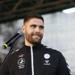 Prezentacja zespołu PGE Vive. Na zdjęciu: Blaz Janc / Marzena Mąkosa / Radio Kielce