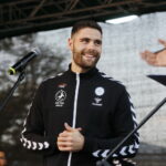 Prezentacja zespołu PGE Vive. Na zdjęciu: Blaz Janc / Marzena Mąkosa / Radio Kielce