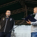Prezentacja zespołu PGE Vive. Na zdjęciu po lewej: Mariusz Jurkiewicz  / Marzena Mąkosa / Radio Kielce