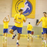 Trening zawodników PGE Vive. Na zdjęciu po lewej: Daniel Dujszebajew - nowy gracz PGE Vive  / Marzena Mąkosa / Radio Kielce