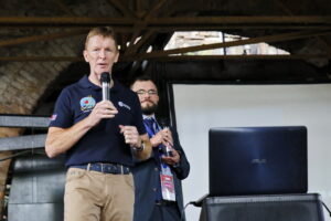 Spotkanie z astronautą ESA - Timem Peake. Na zdjęciu: Tim Peake / Marzena Mąkosa / Radio Kielce