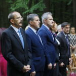 Uroczystości przed pomnikiem straceń w lesie na kieleckim Stadionie / Marzena Mąkosa / Radio Kielce