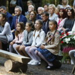 Uroczystości przed pomnikiem straceń w lesie na kieleckim Stadionie / Marzena Mąkosa / Radio Kielce